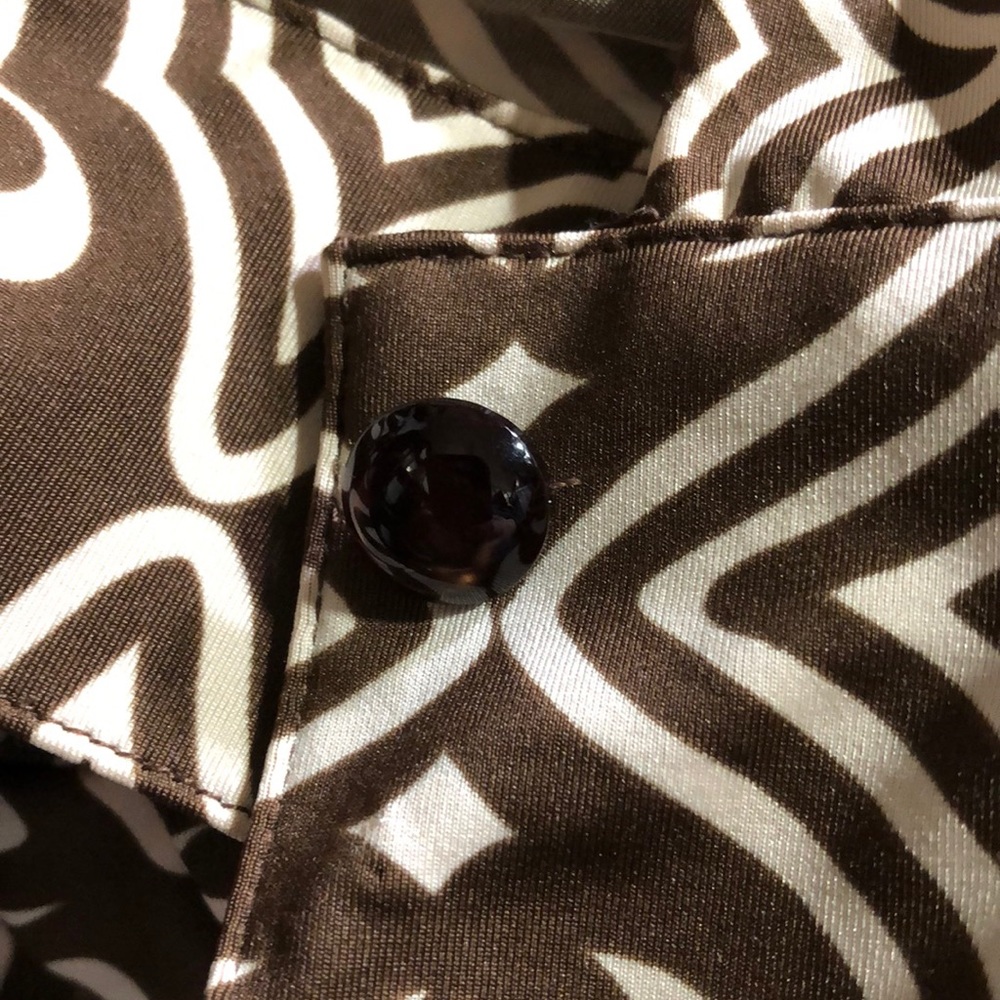 INC BROWN AND TAN SIZE LARGE PRINT DRESS - Picture 9 of 10